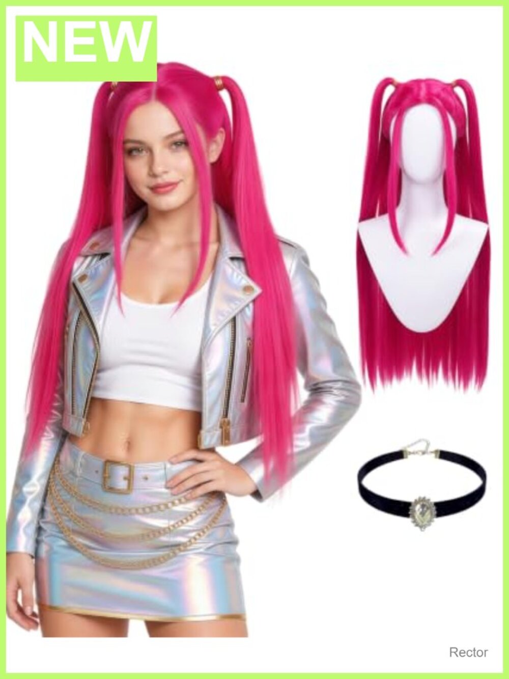 Womens Pigtail Costume Wig 33.5 Inch Heat Resistant Cosplay Halloween
